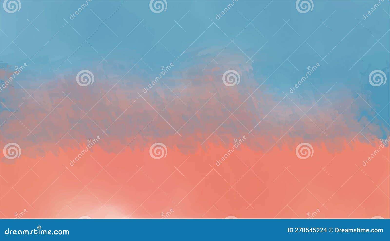 Abstract Orange and Blue Watercolor Background for Your Design