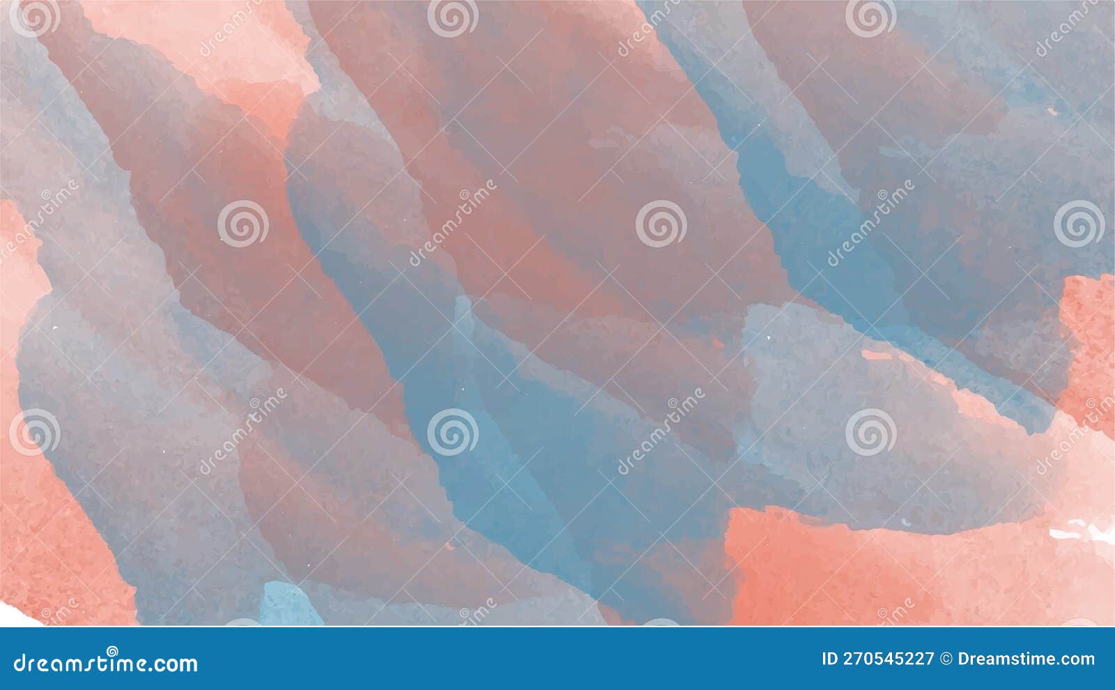 Abstract Orange and Blue Watercolor Background for Your Design