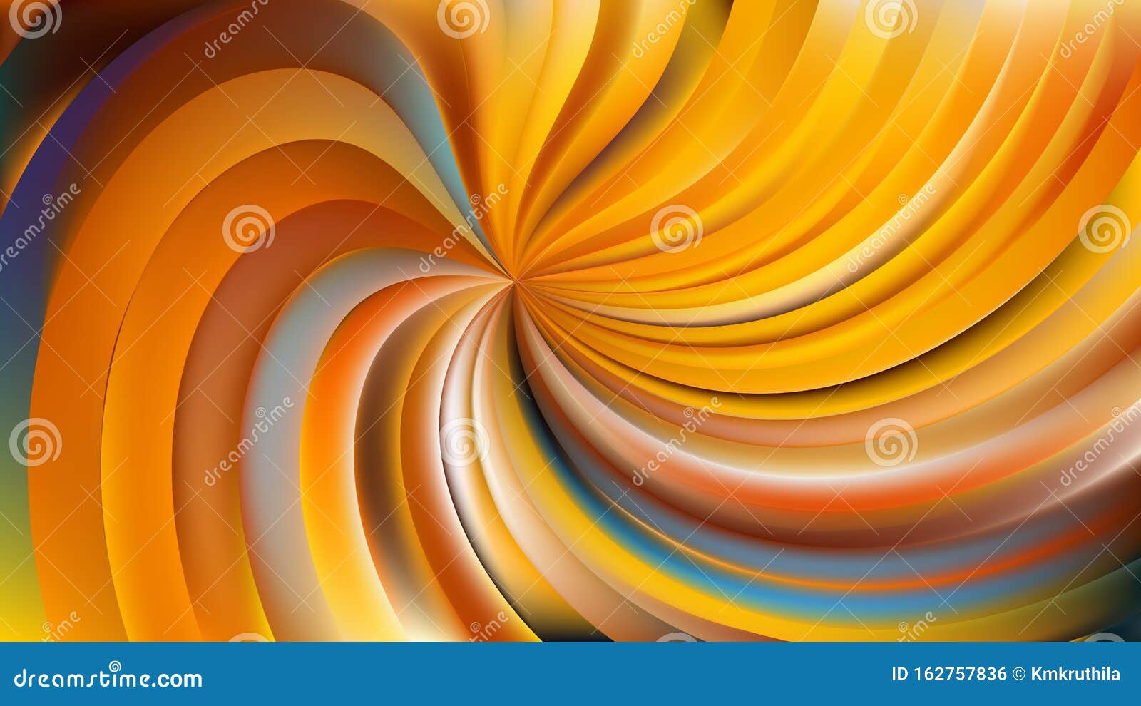 Abstract Orange Swirl Background Vector Art Stock Vector Illustration