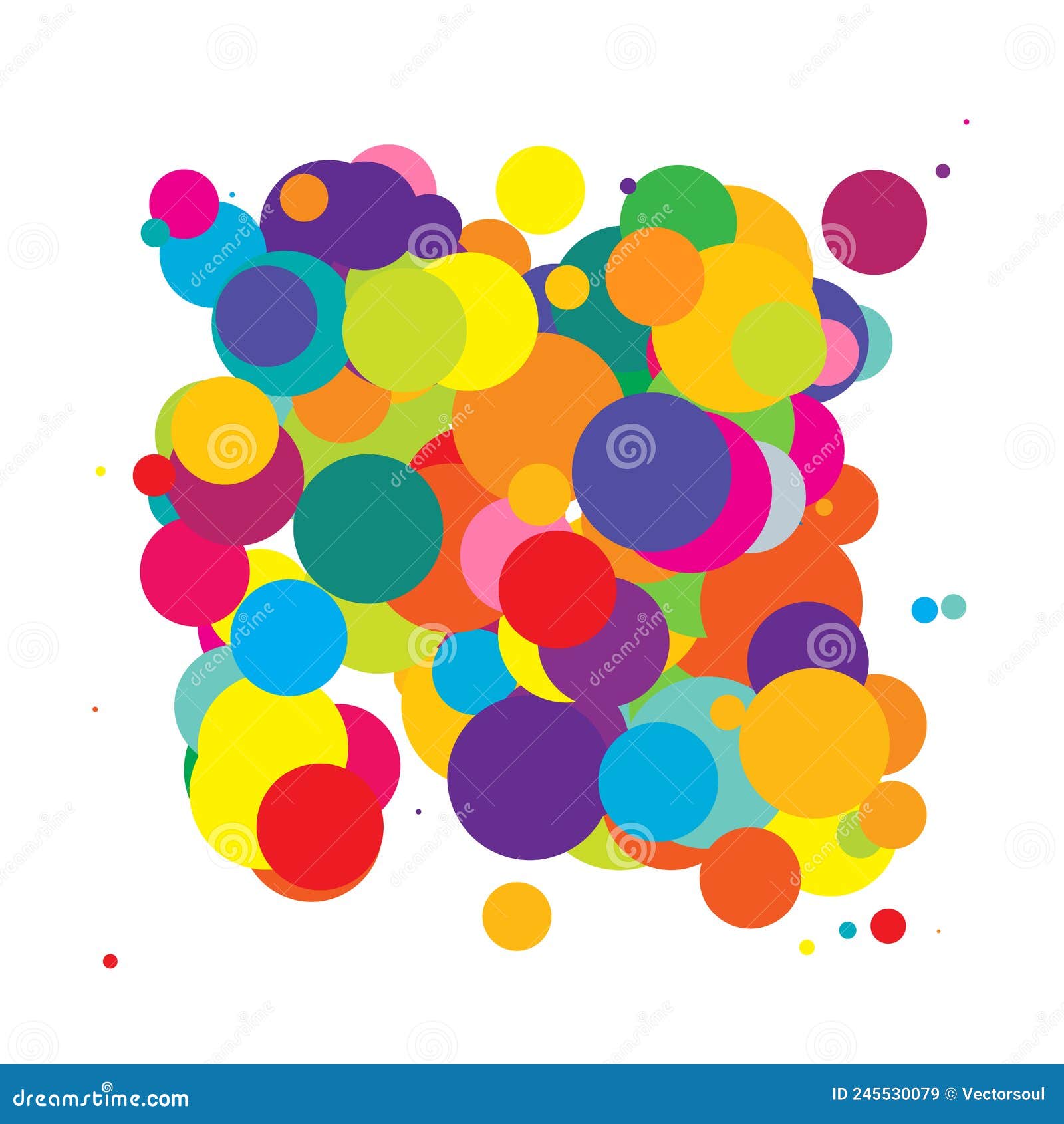 Abstract Overlapping Circles Pattern Vector Illustraiton Stock Vector