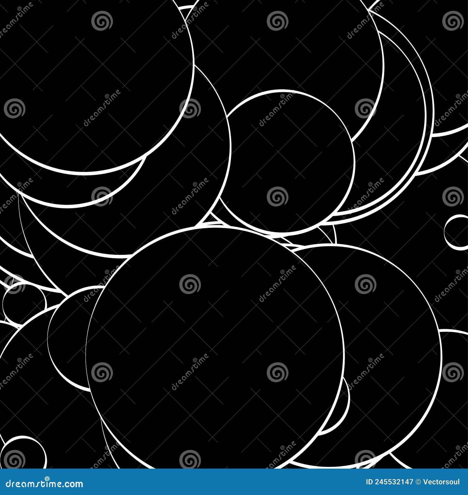 Abstract Overlapping Circles Pattern Vector Illustraiton Stock Vector