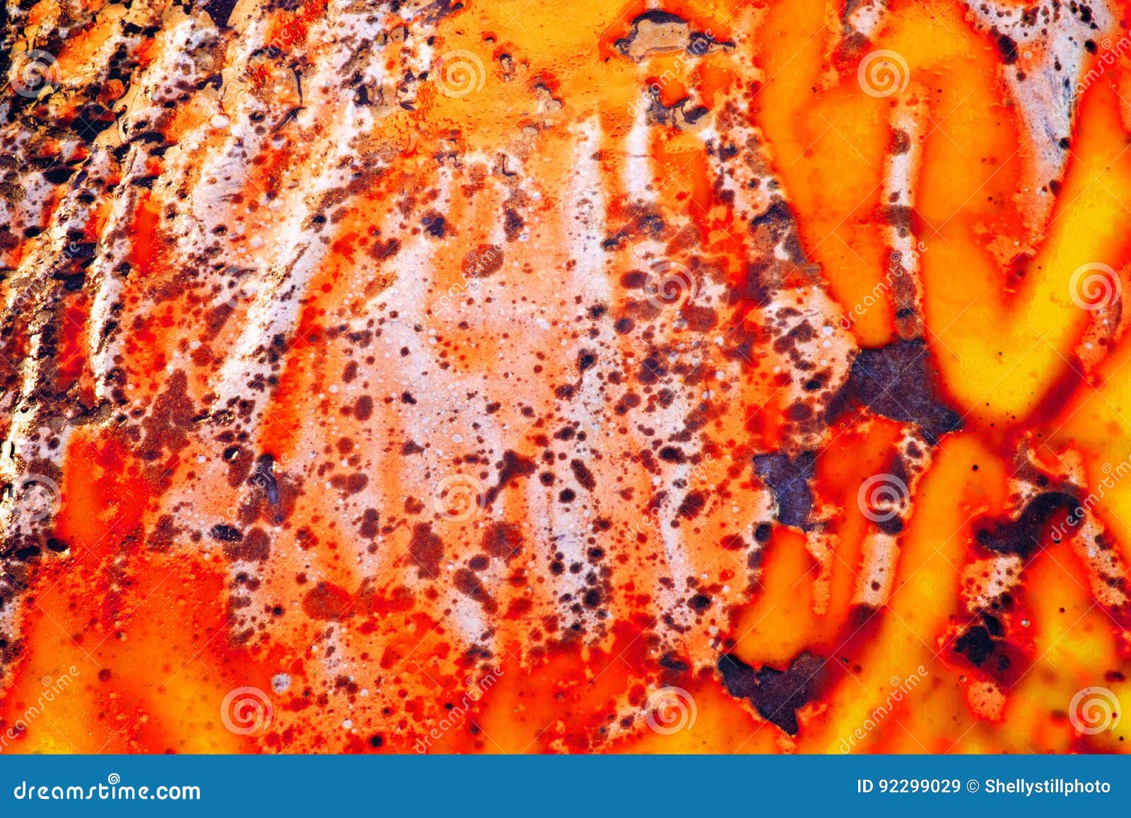 Abstract Paint Streaks and Marks on Black Background Stock Image