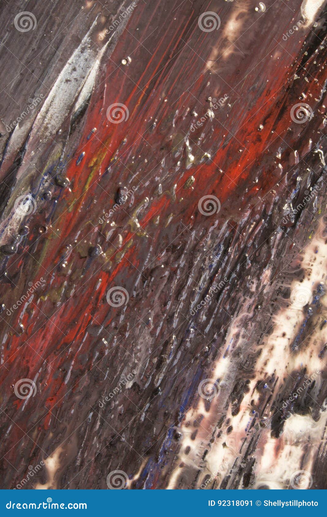 Abstract Paint Streaks and Marks on Black Background Stock Image