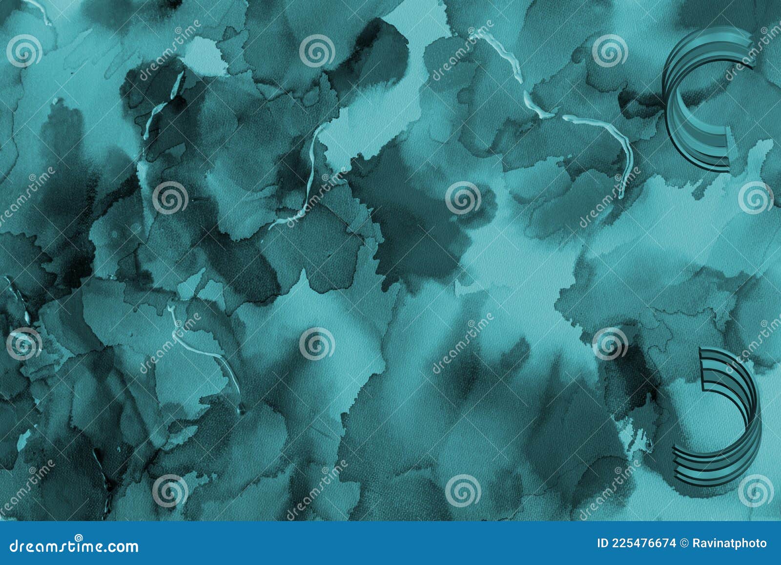 Abstract Painting in Acrylic Dust Clouds in Outer Space Stock