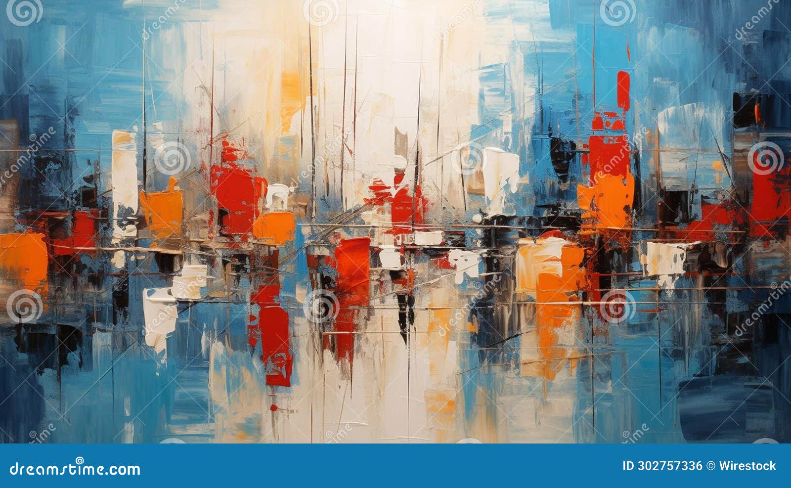 an abstract painting that is very nice and very colorful,