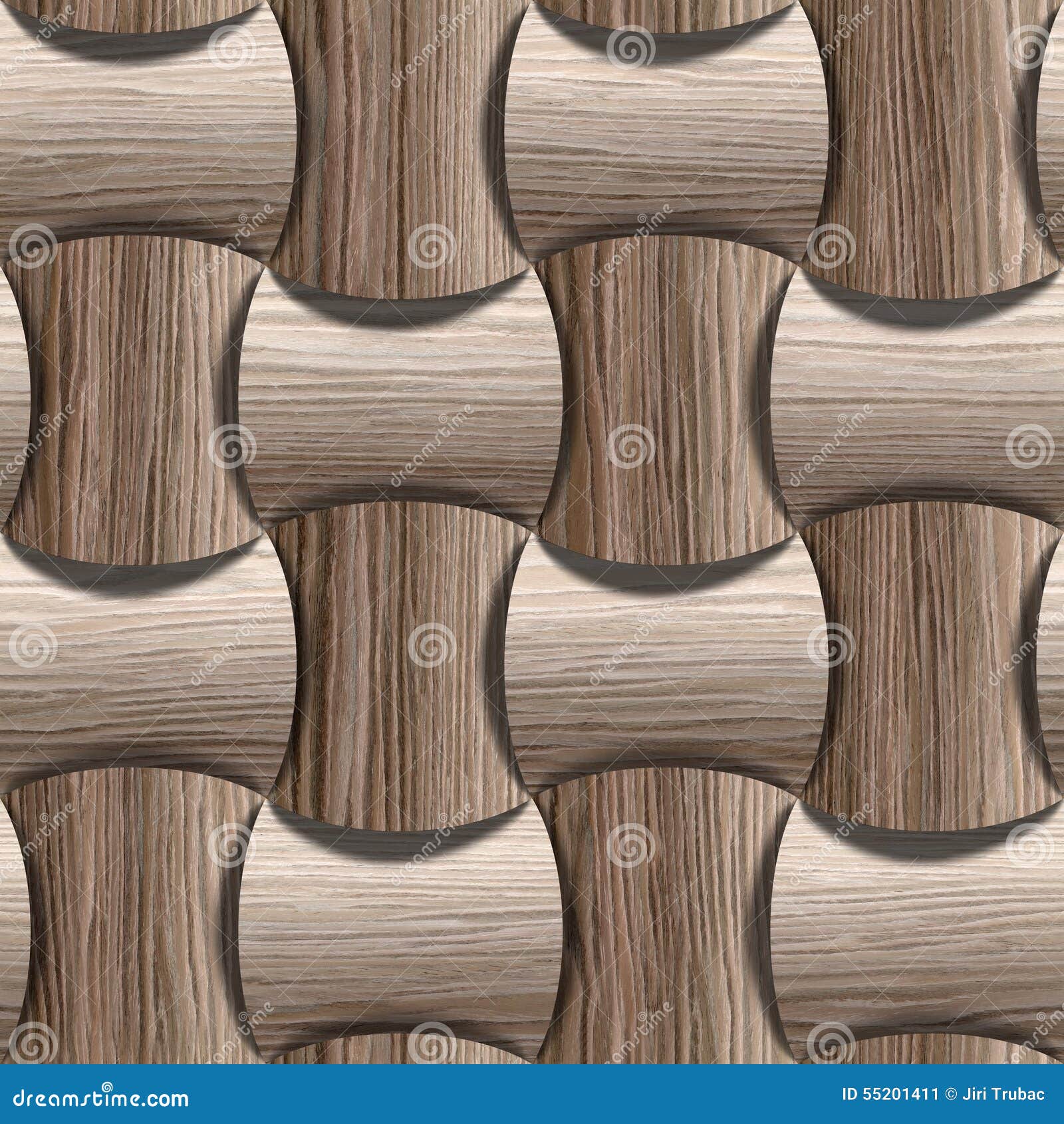 abstract paneling pattern - seamless background - blasted oak