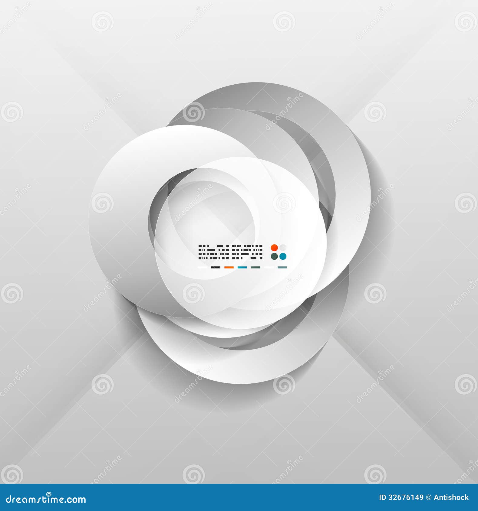 Abstract Paper Circles Design Stock Vector Illustration of card