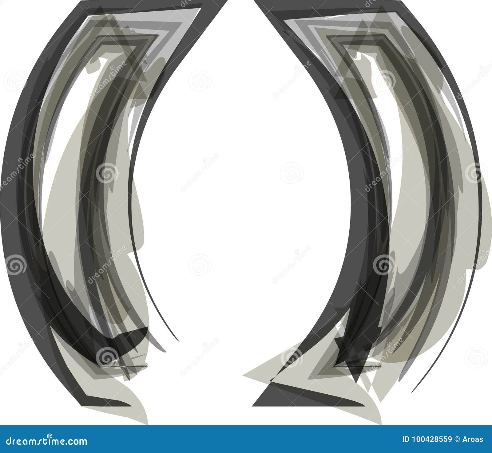 Abstract Parenthesis Symbol Stock Vector Illustration of grunge