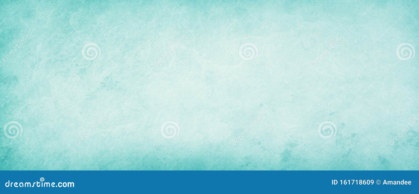 abstract pastel blue green background with soft white center and darker marbled grainy border with old vintage grunge