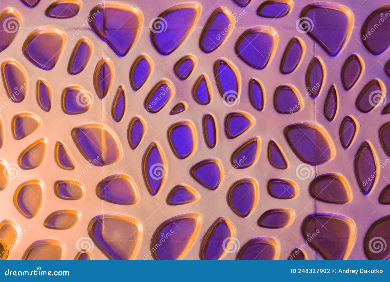 Abstract Pattern Interior Design Wall with Holes Sample Color Light Decoration Texture