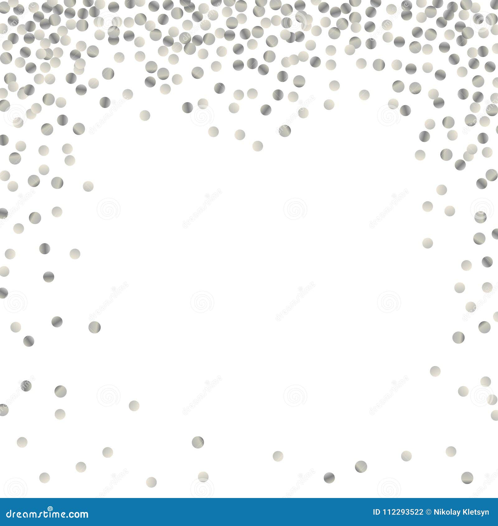 Silver polka dot stock vector. Illustration of falling 112293522
