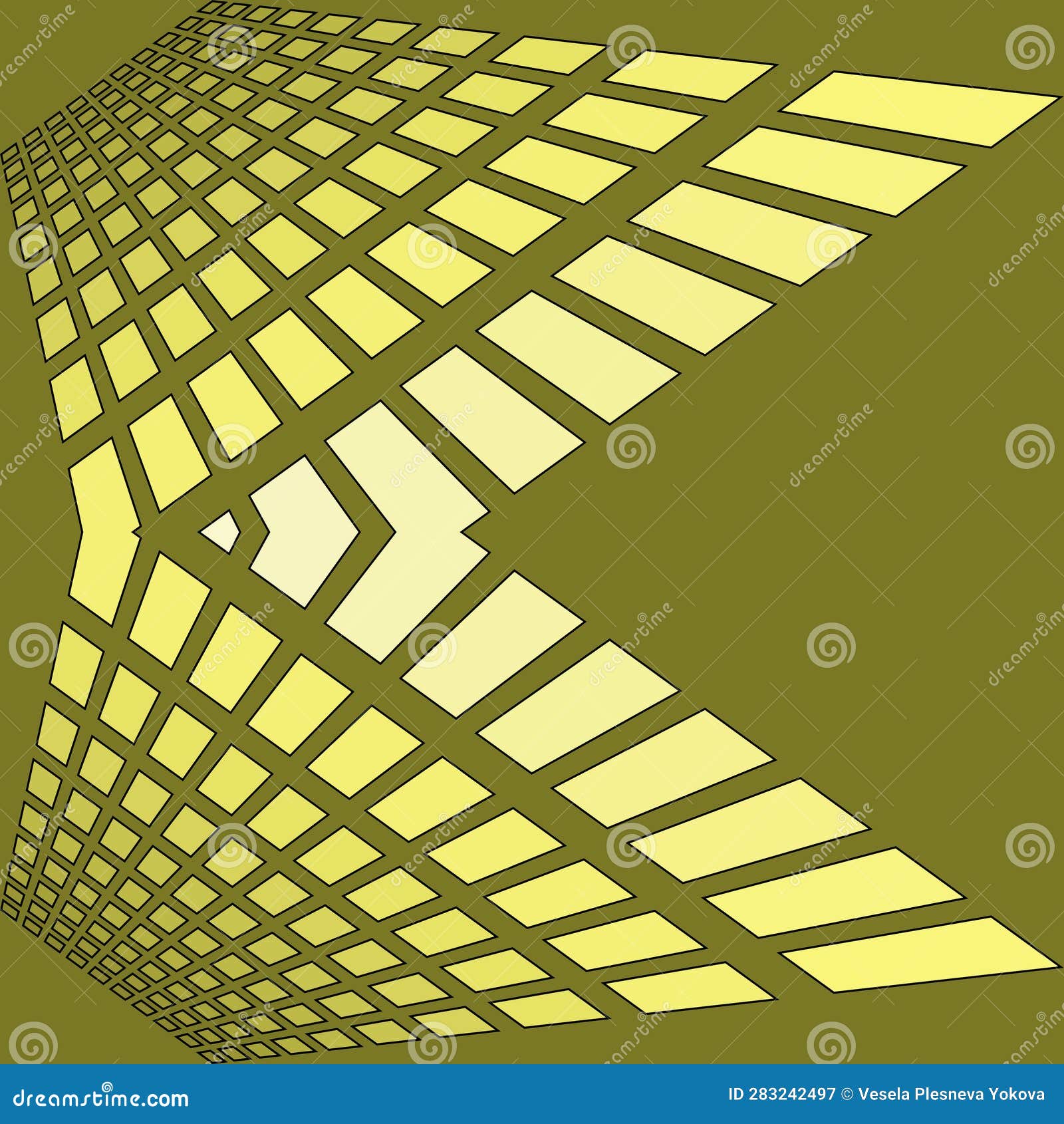 abstract pattern with yellow rectangle