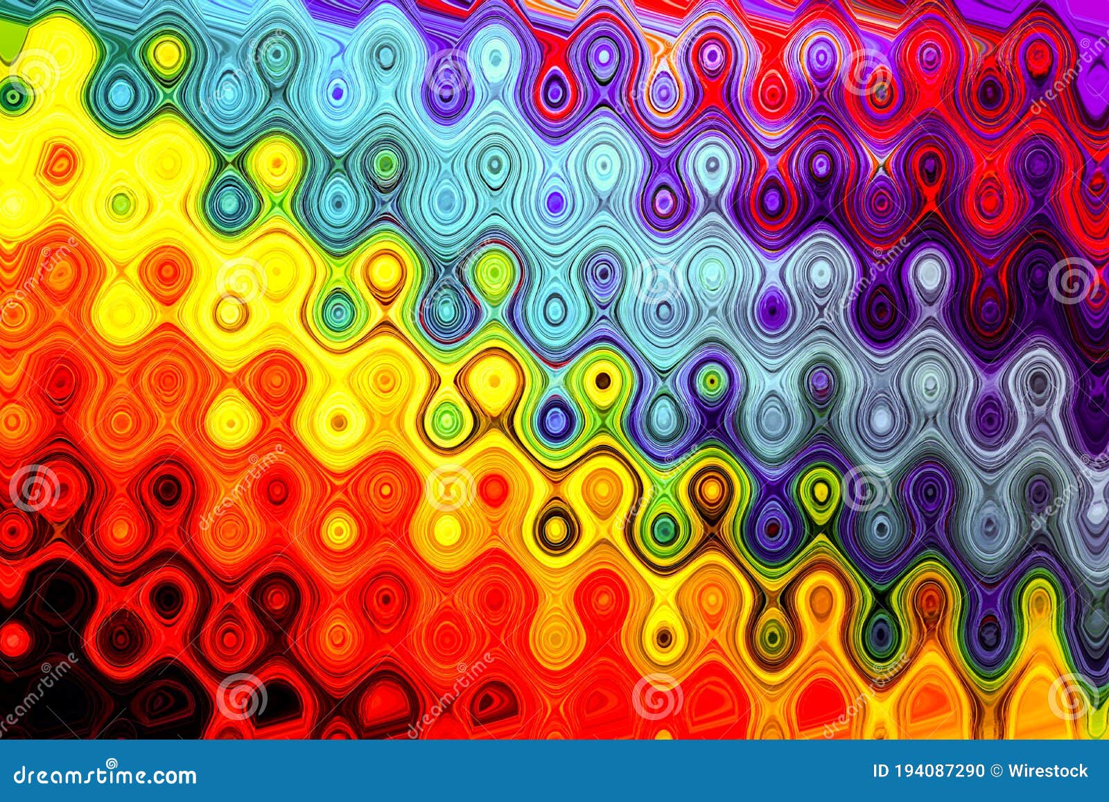 Abstract Patterned Painting with a Mixture of Different Colors Perfect