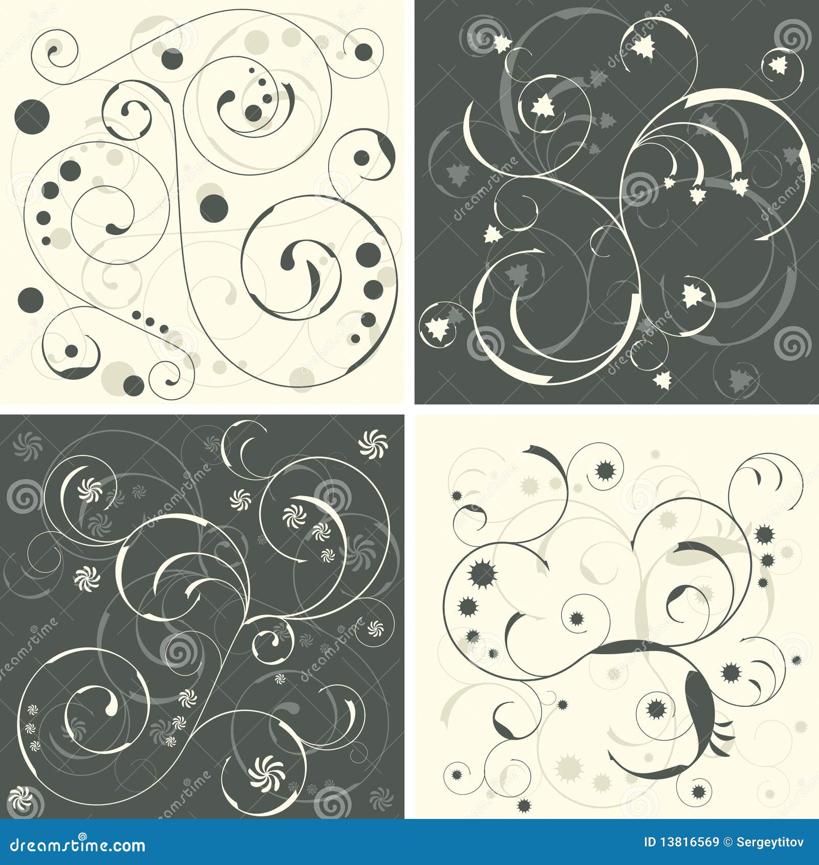 Abstract patterns. Abstract pattern set in modern style