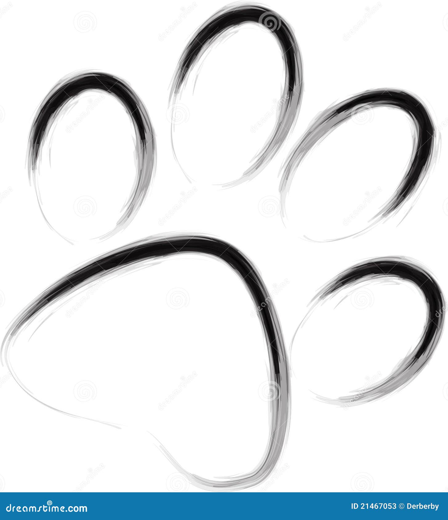 abstract paw stock vector illustration of animals canine