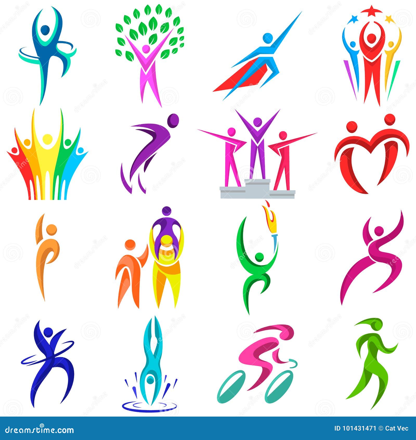 abstract people body s icons modern concept human  graphic characters logo collection  