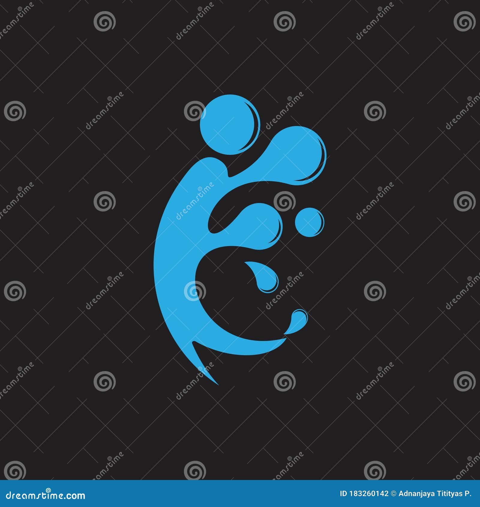 Abstract People Water Splash Logo Vector Stock Vector Illustration of
