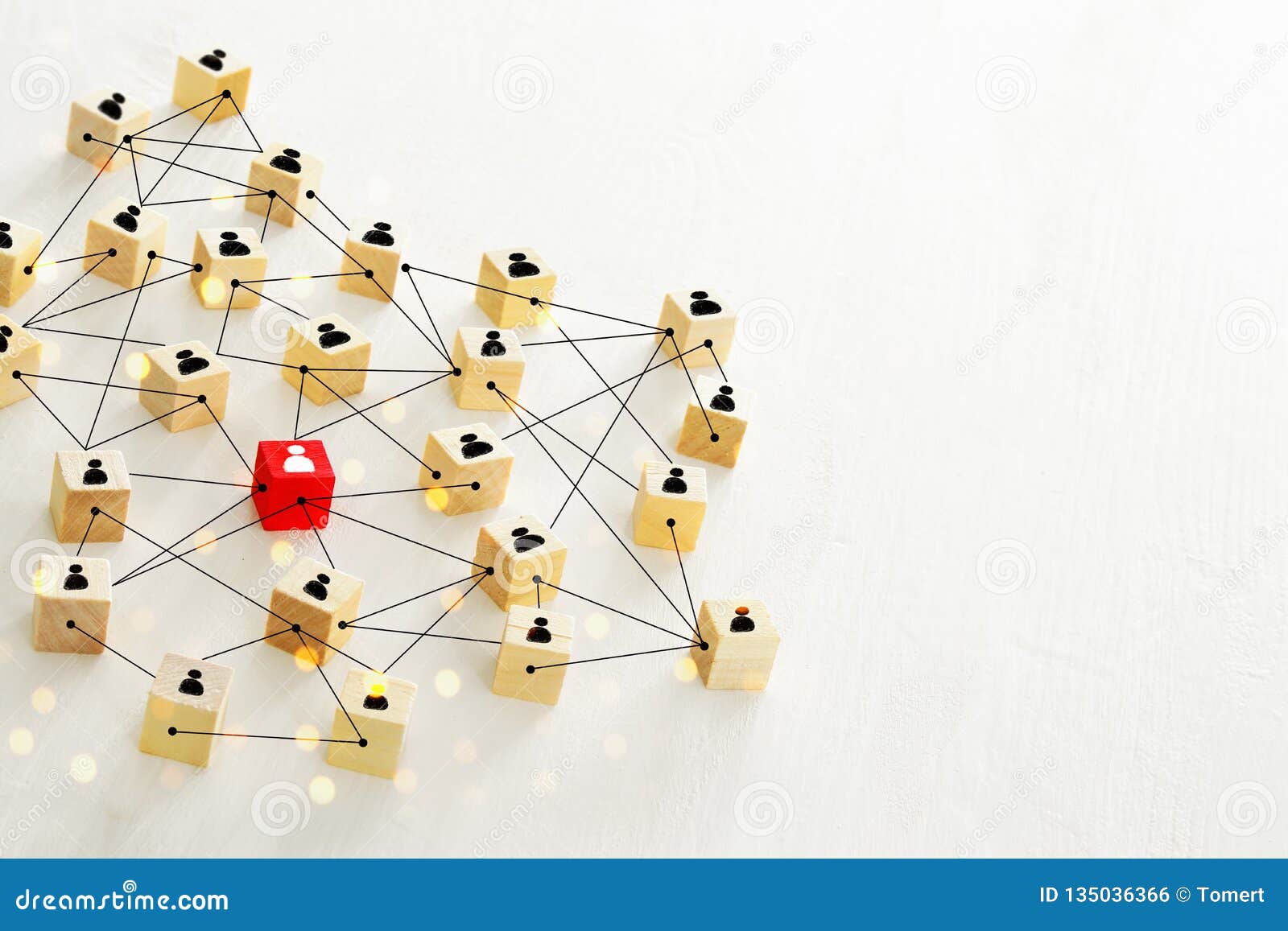 abstract photo of connectivity concept, linking entities, hierarchy and hr.