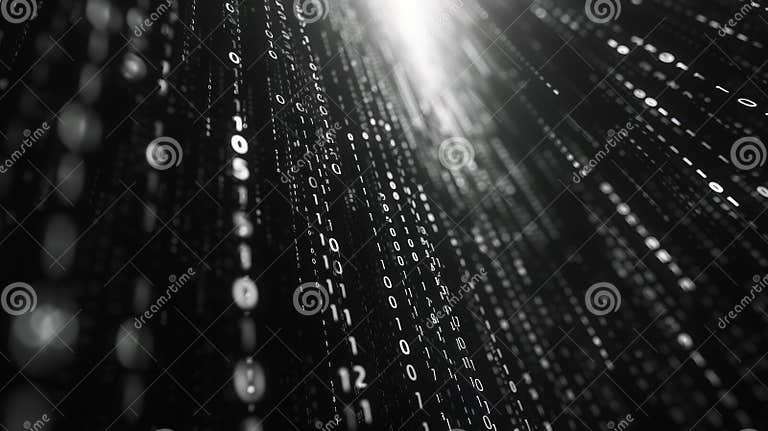 Abstract Picture of Binary Code with Digital Technology Style Design ...