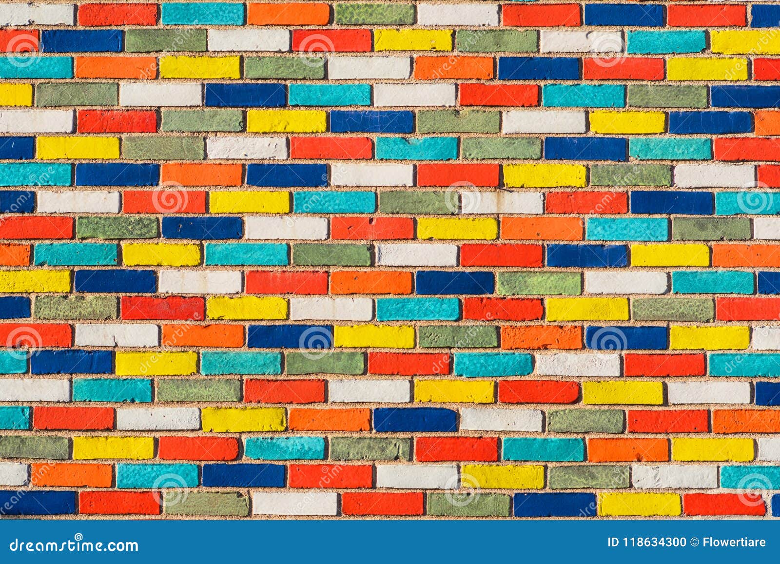 Abstract Picture of Wall with Colorful Bricks. Background. Stone Urban ...