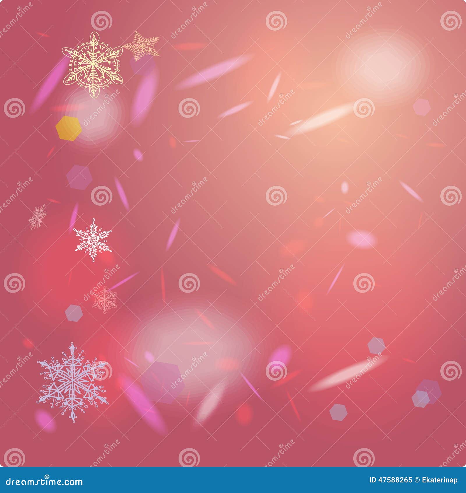 Abstract Pink Background Card for Merry Christmas Stock Vector ...
