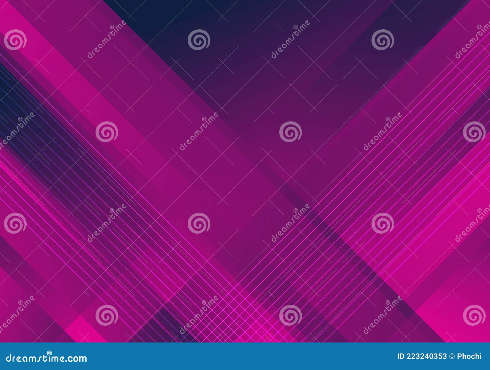 Abstract Pink and Blue Diagonal Stripes Line Gradient Shapes Background