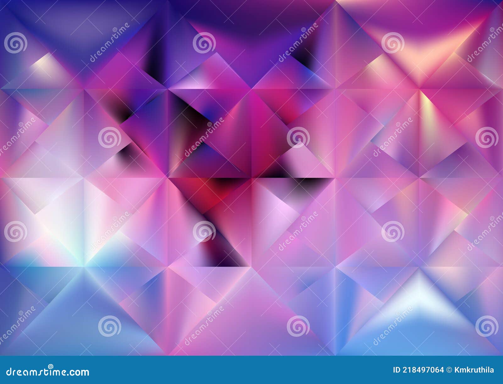 Abstract Pink Blue and White Polygon Pattern Background Vector Illustration Stock Vector