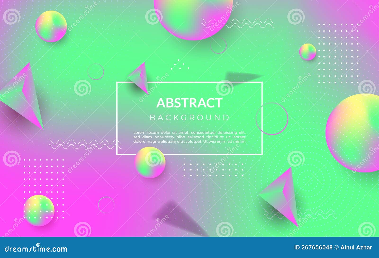 Abstract Pink Green Gradient Mesh Liquid Color Dynamic Geometric Shape