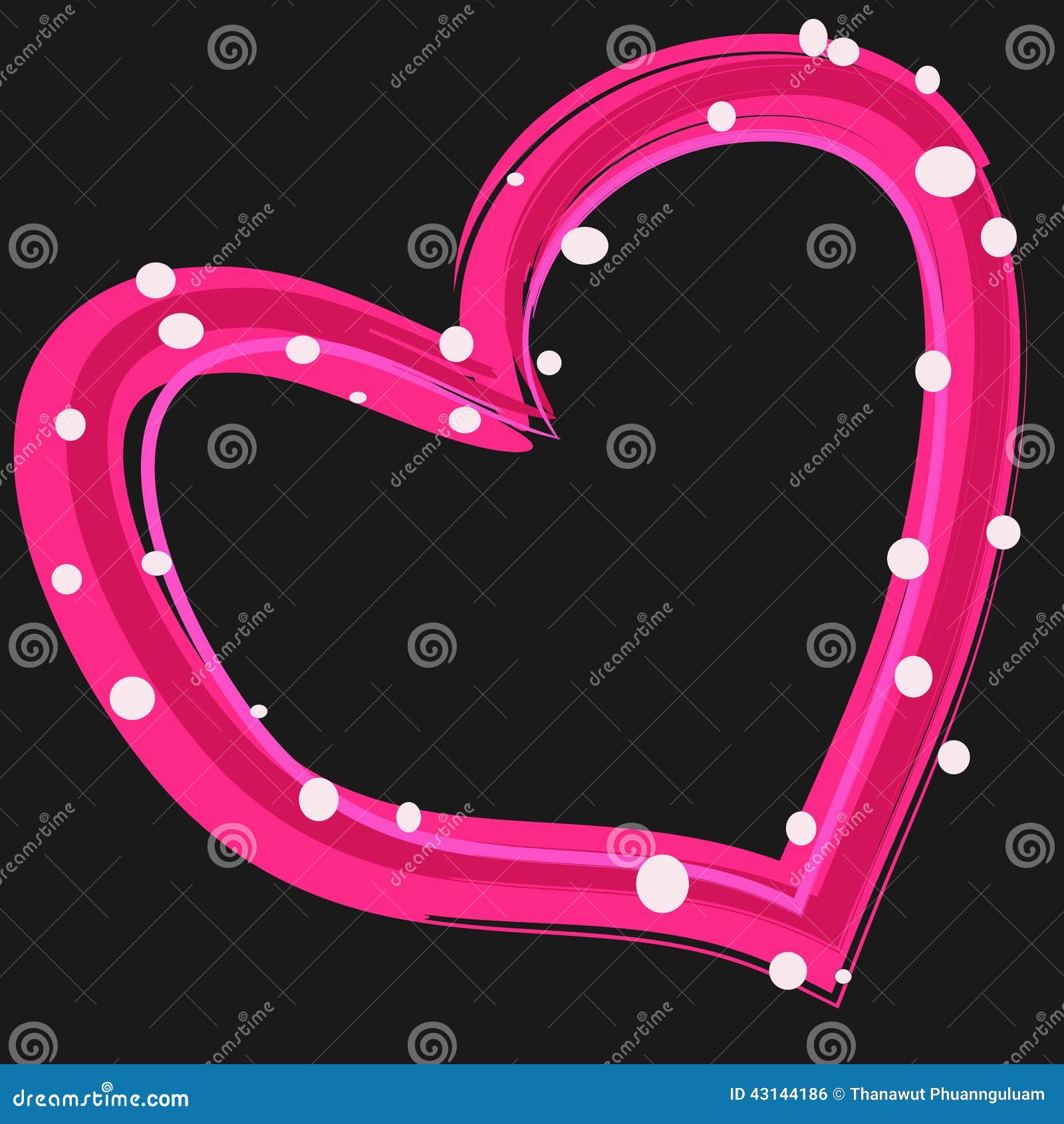 Abstract Pink Heart on Gray Background Stock Illustration Illustration of beautiful