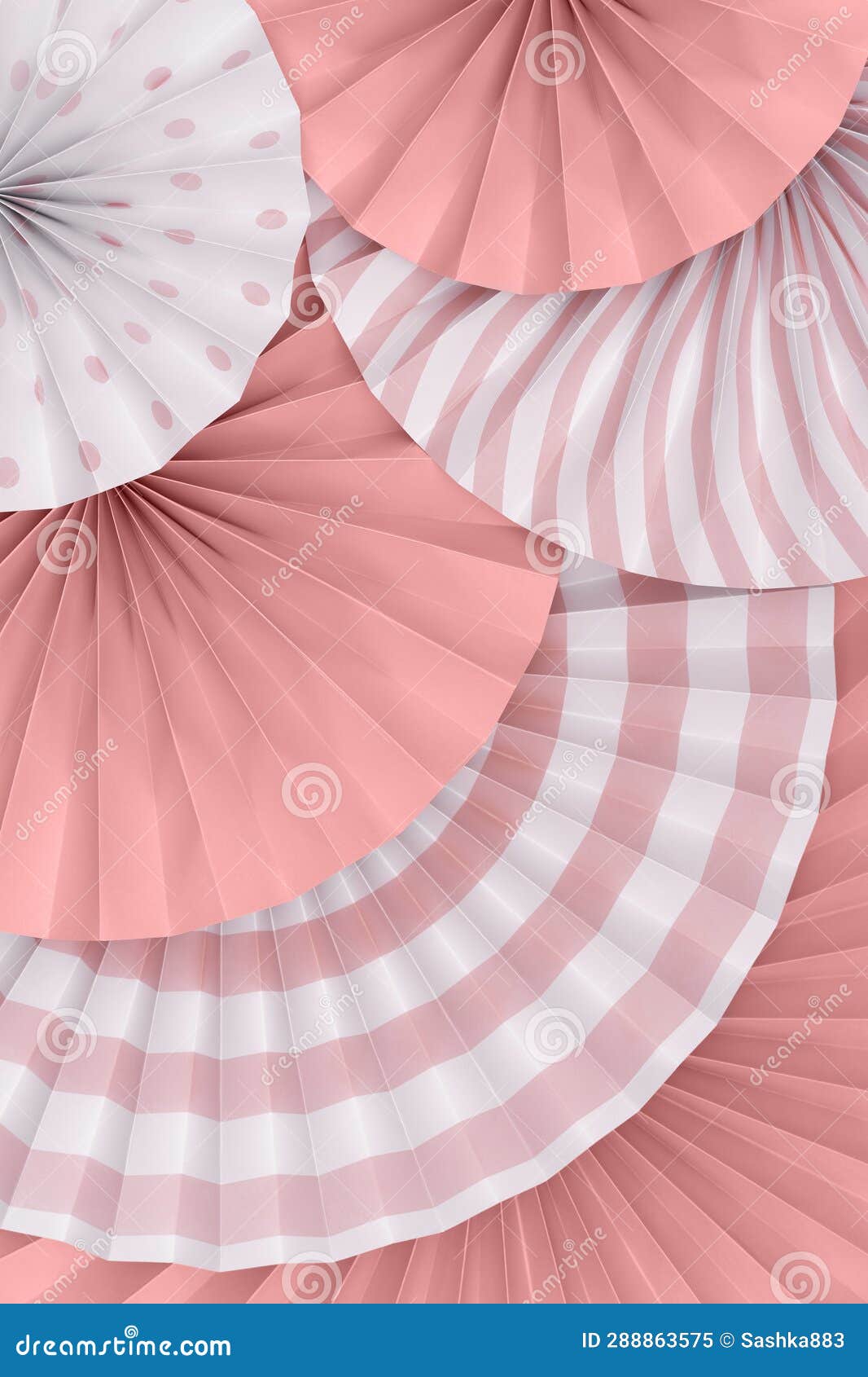 abstract pink paper fans background