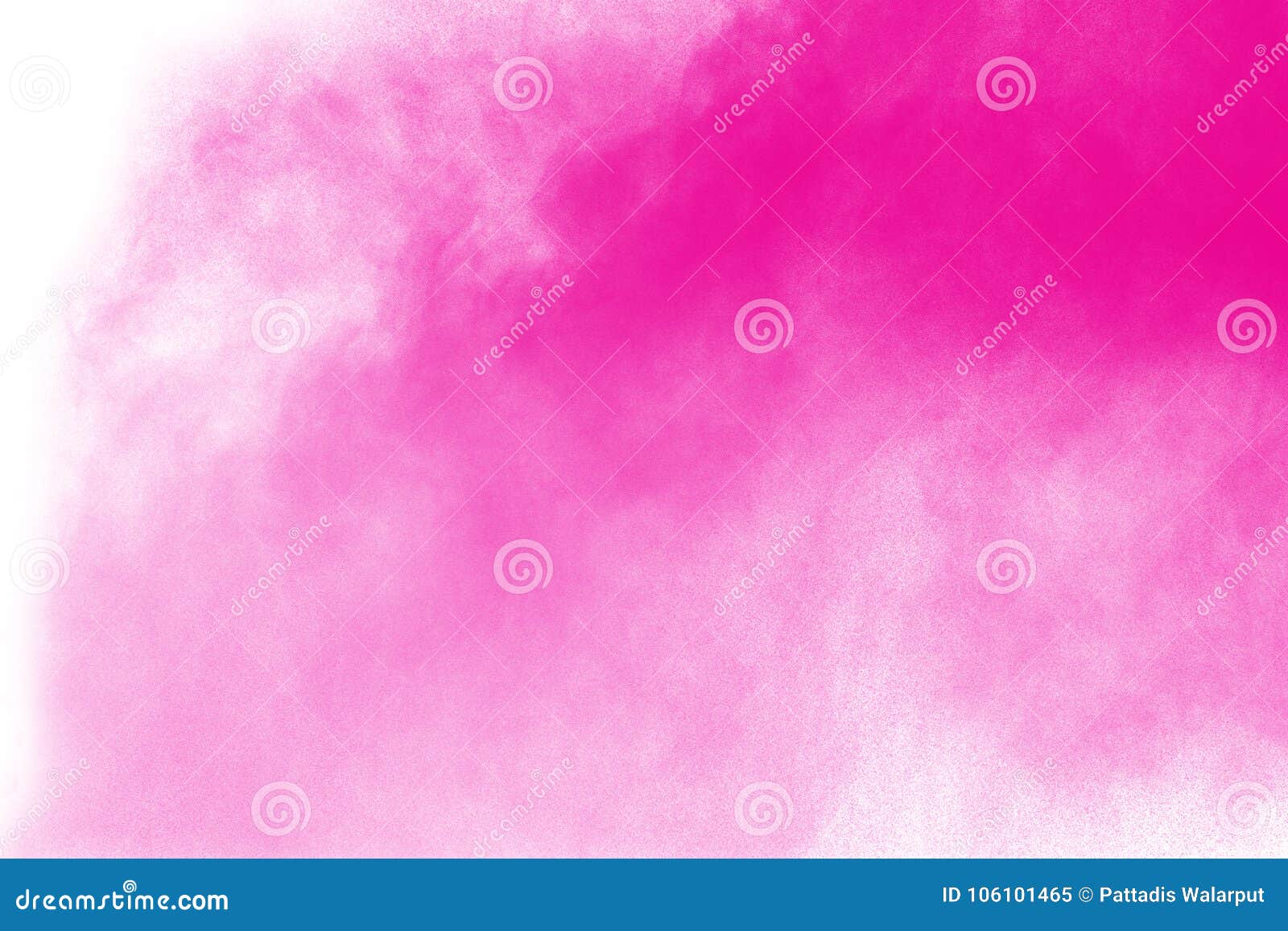 pink color powder explosion on white background.