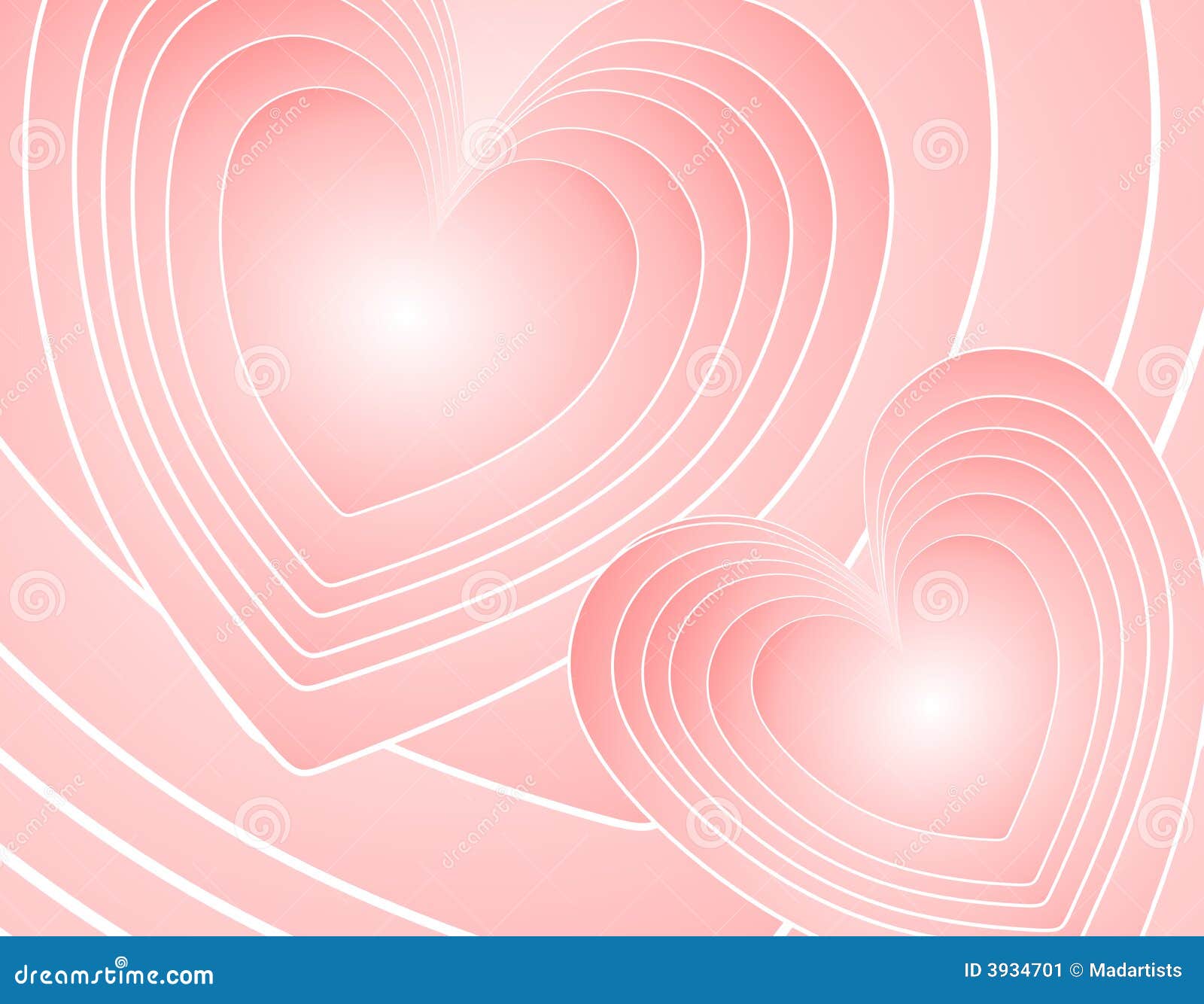 Abstract Pink Retro Hearts Background Stock Illustration - Illustration
