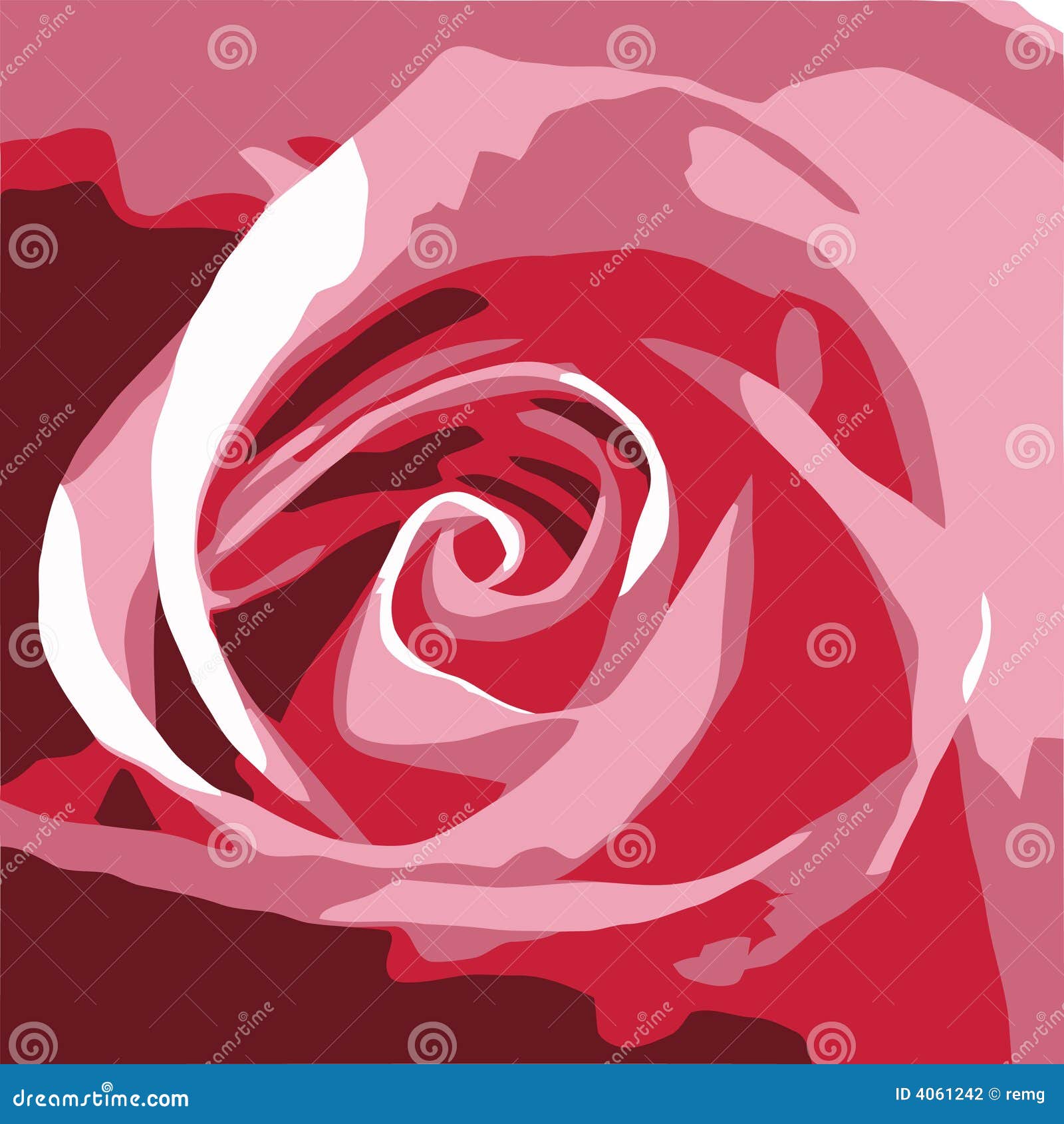 Abstract Pink Rose stock illustration. Illustration of bouquet 4061242