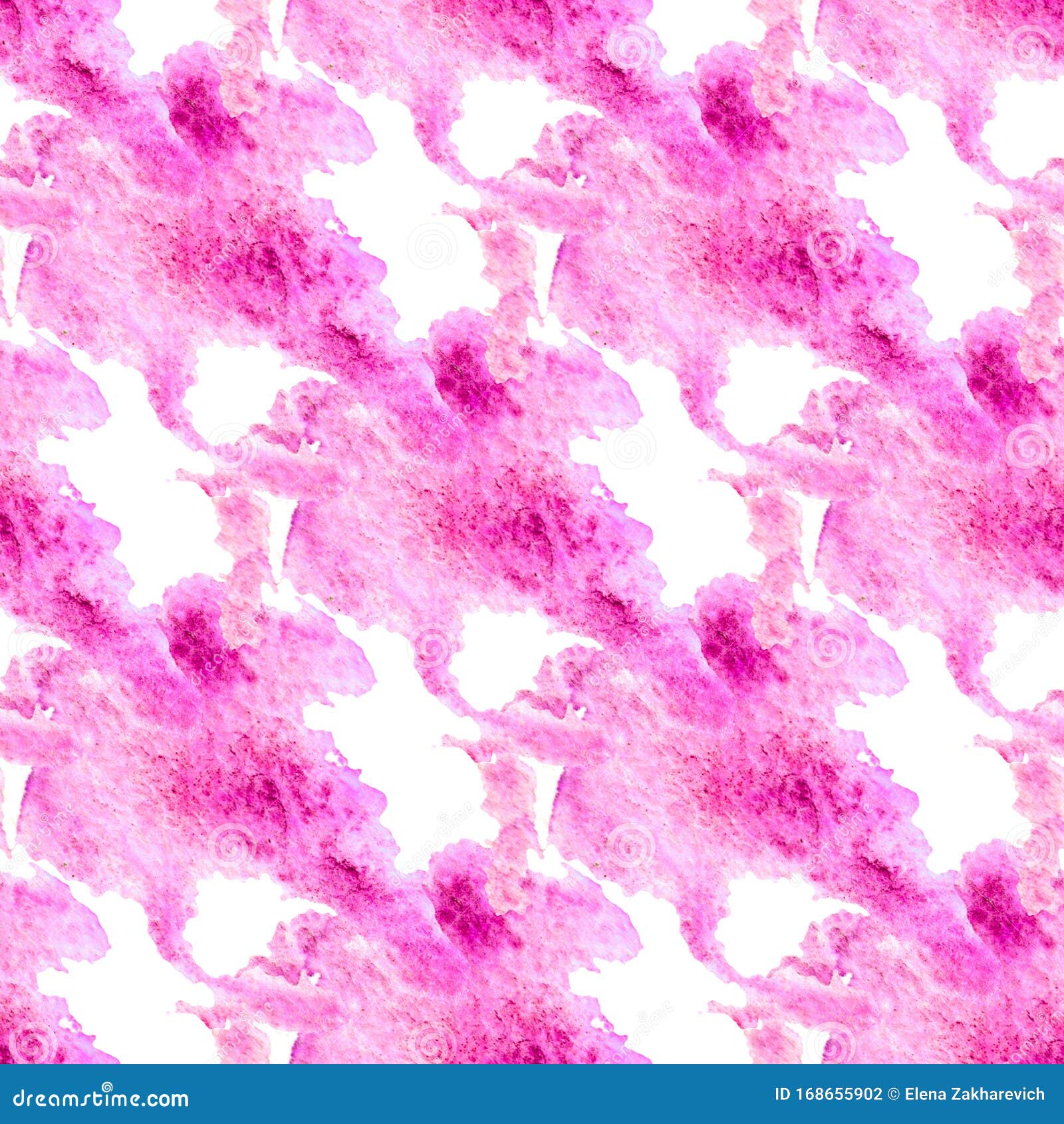 Abstract Pink Spots. Watercolor Seamless Pattern. Stock Photo - Image ...