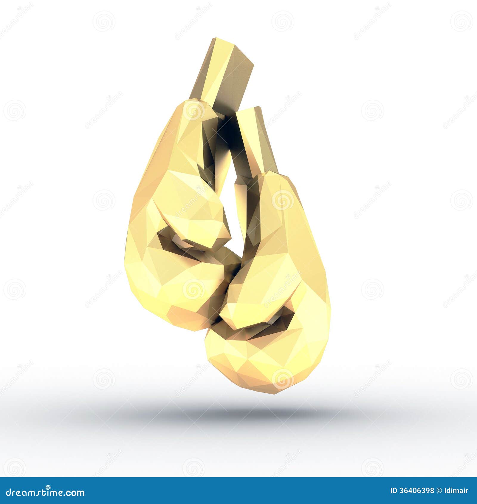 Abstract Polygonal Boxing Glove. Illustration Stock Illustration