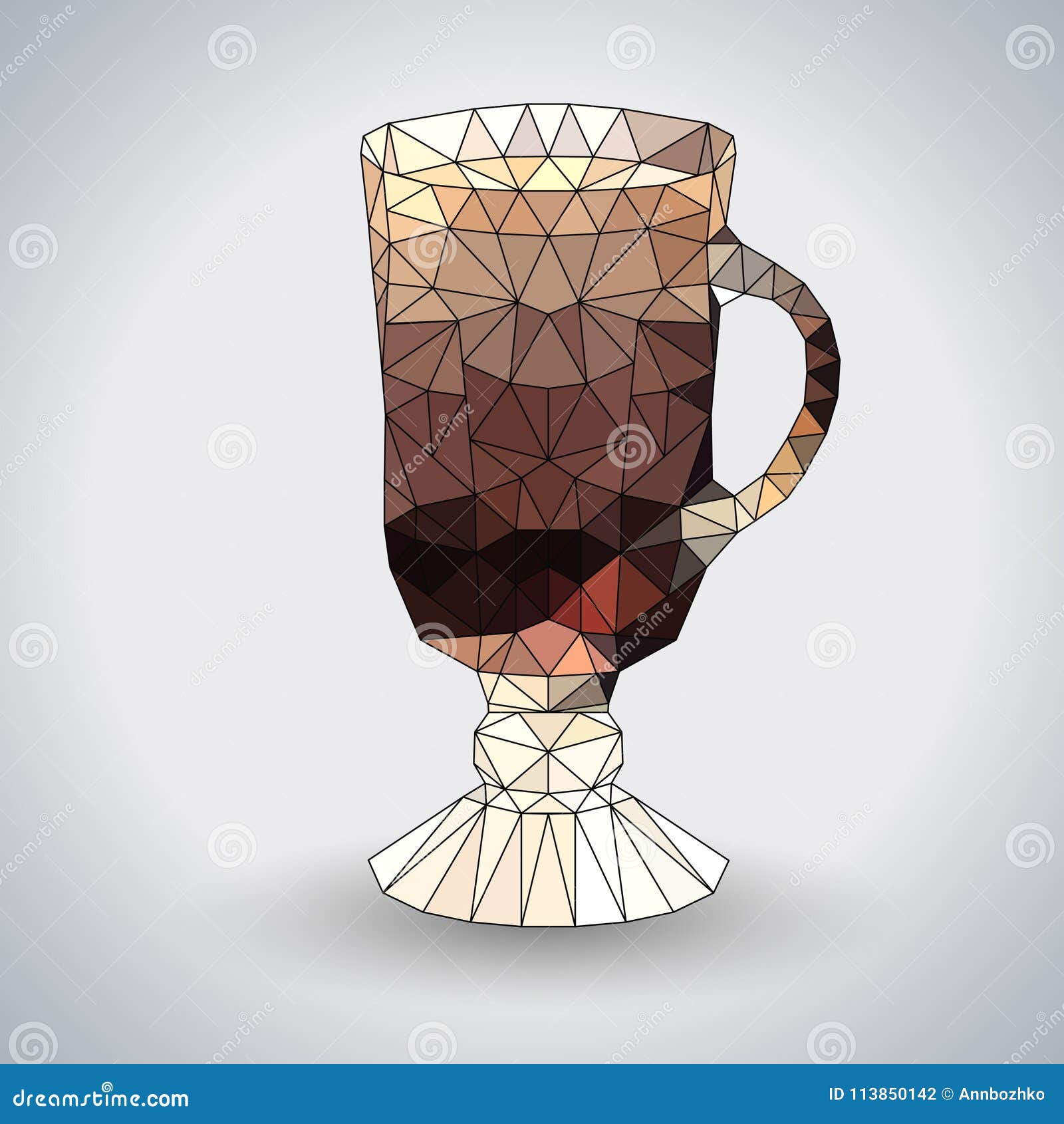 Set irish coffee mugs hand drawn glassware cup Vector Image