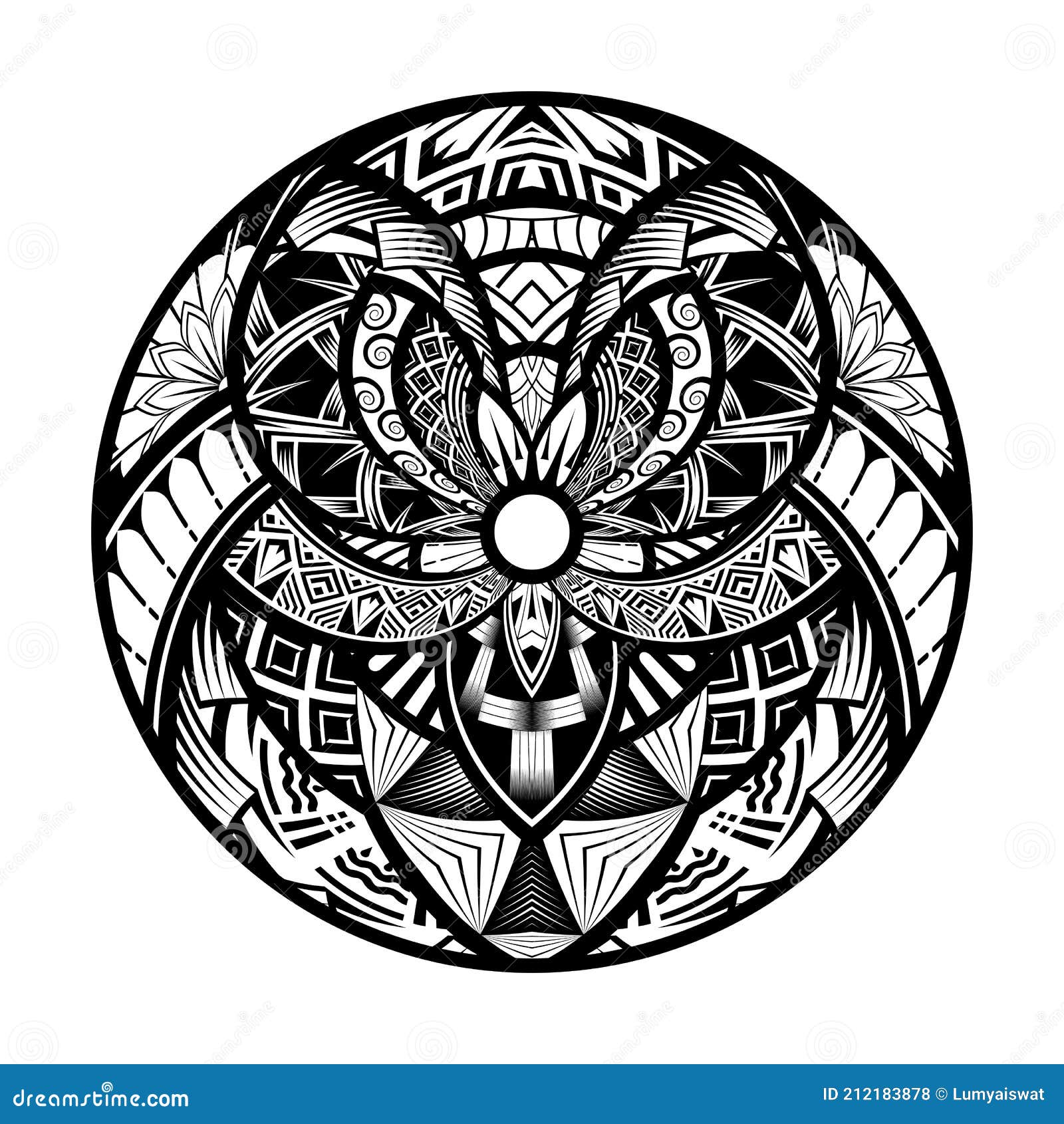 Abstract Polynesian Ethnic Circle Tattoo Stock Vector - Illustration of decor, ornament: 212183878 Abstract Polynesian Ethnic Circle Tattoo Stock Vector - Illustration of decor, ornament: 212183878