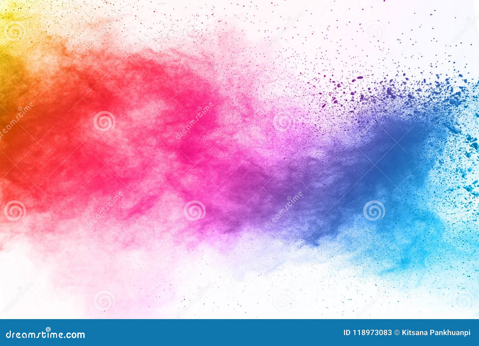Vibrant Burst Captivating Colors Of Frozen Dust Explosion
