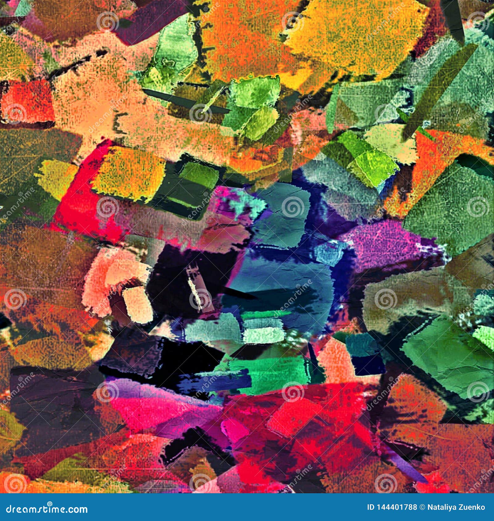 Abstract Psychedelic Background with the Texture of Applying