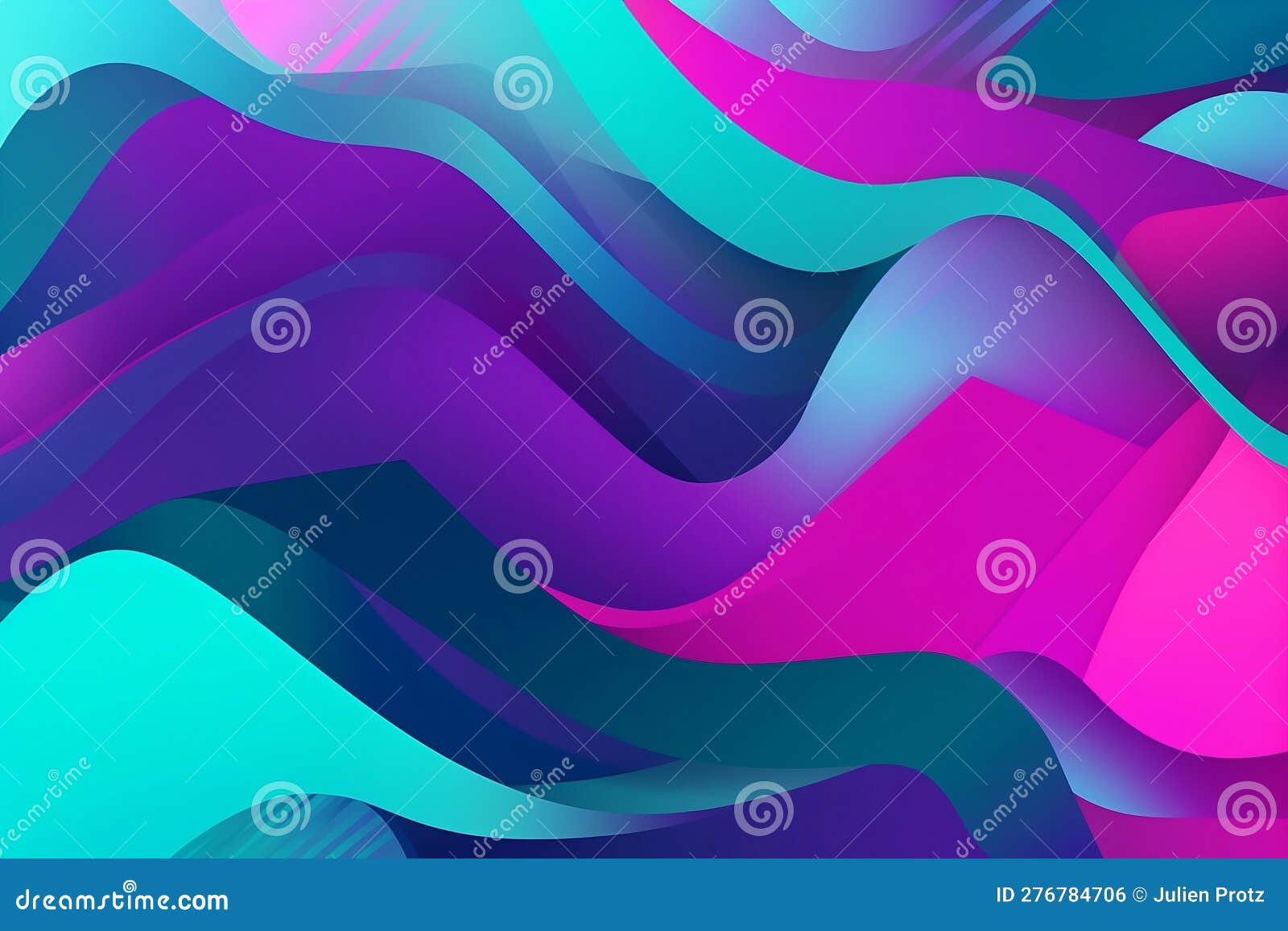 Abstract Purple Pink Turquoise Teal Background with Copy Space for