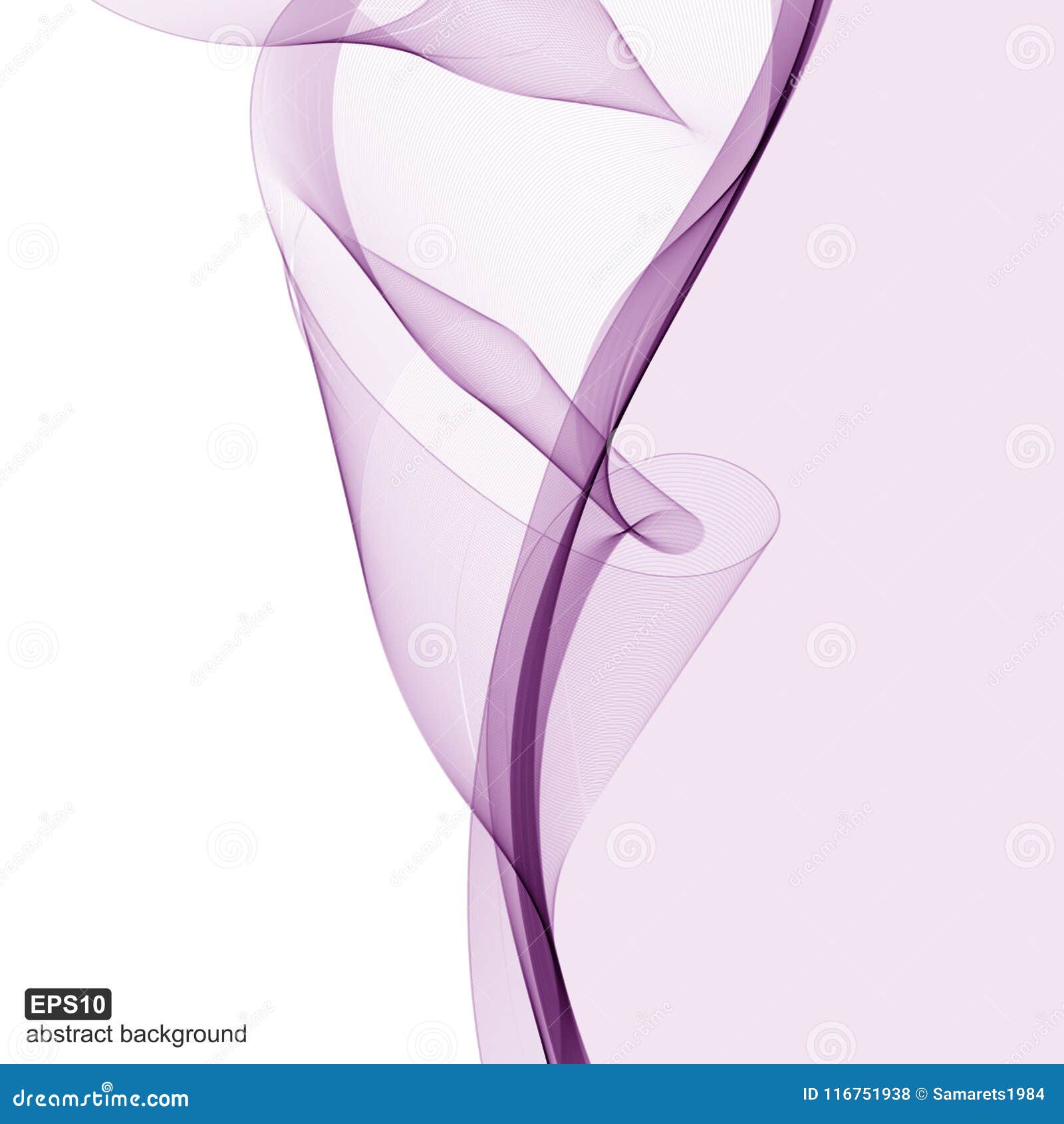 Abstract Purple Wave Background. Stock Vector Illustration of flow
