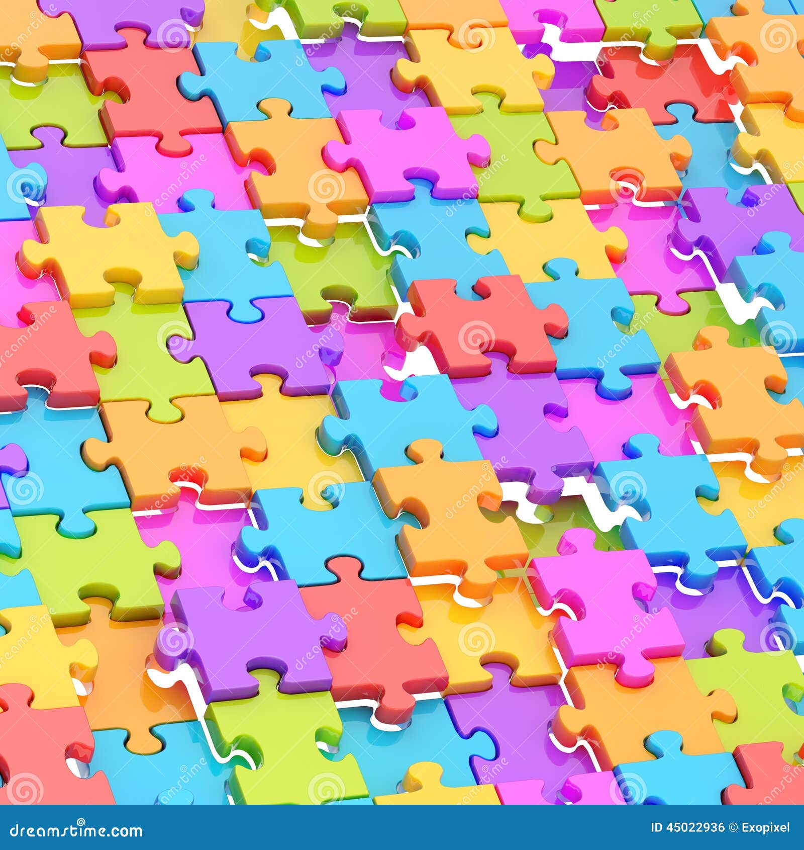 Abstract Puzzle Background Composition Stock Photo - Image of jigsaw