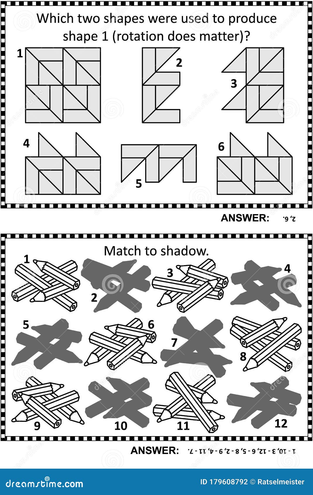 abstract puzzles or riddles for adults activity sheet
