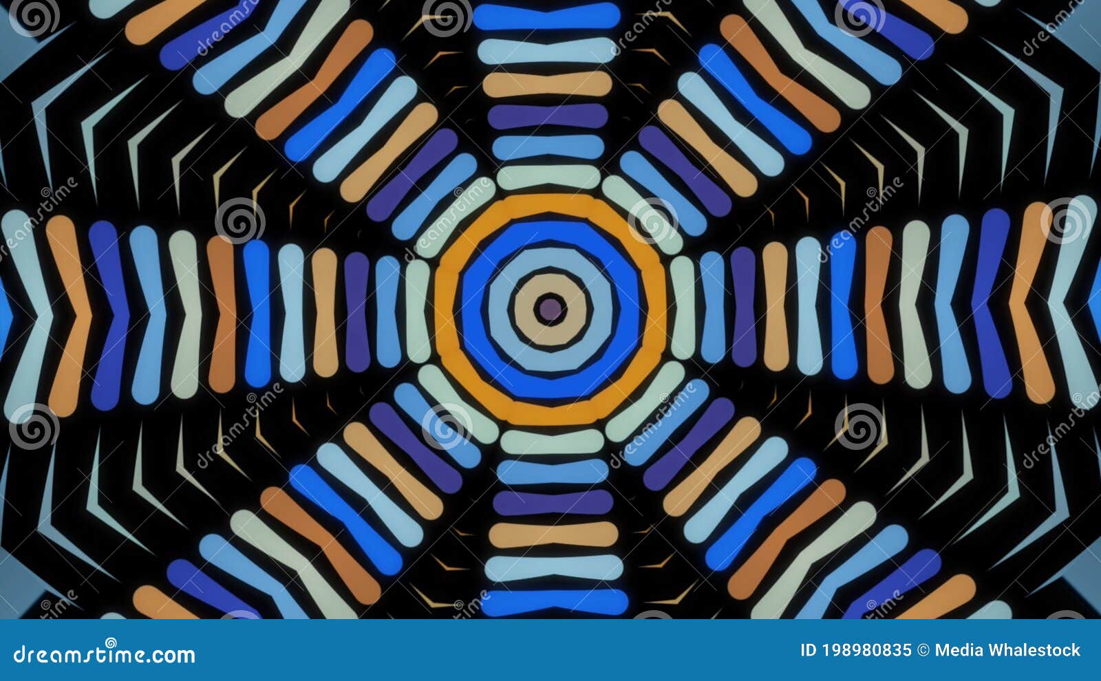 Abstract Radial Background with Animation of Moving Colorful Patterns.  Animation. Cartoon Kaleidoscope, Concept of LSD Stock Illustration -  Illustration of flower, geometric: 198980835