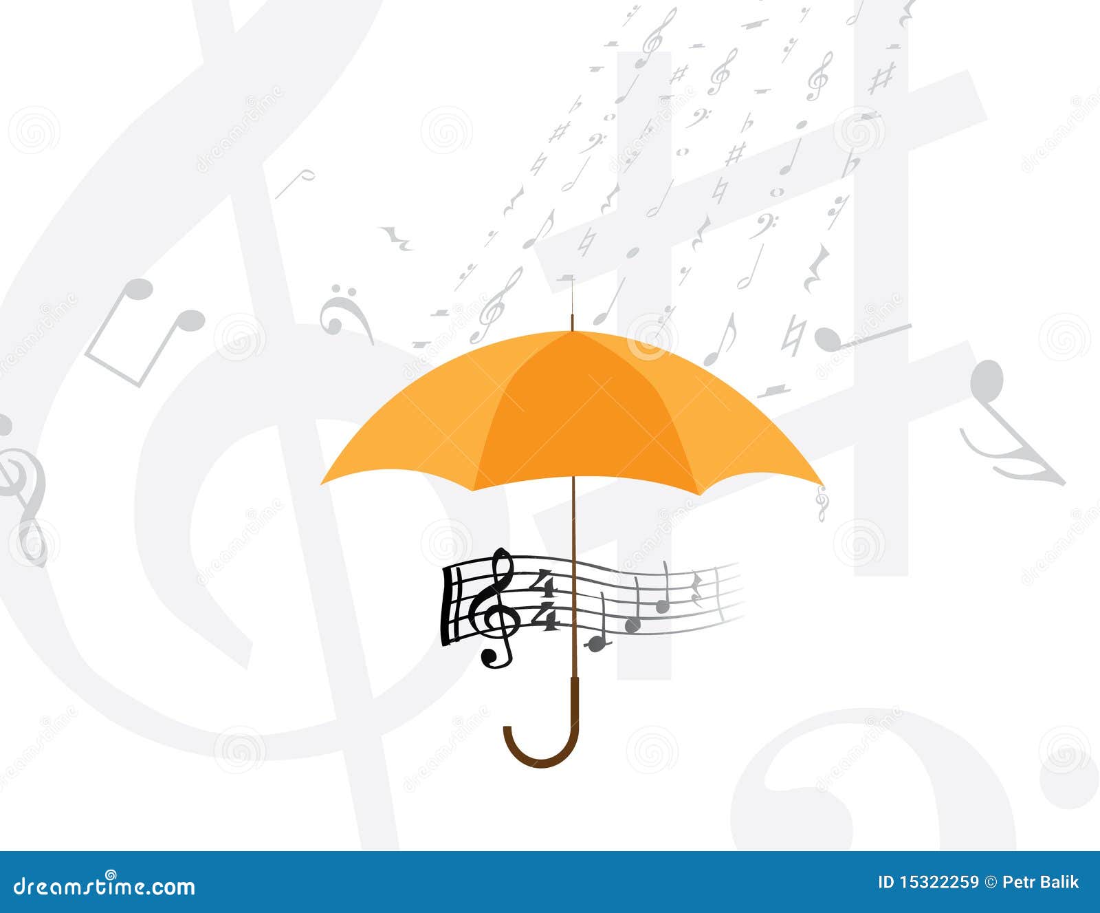 Abstract Rain of Music Notes Stock Illustration - Illustration of lovely,  design: 15322259