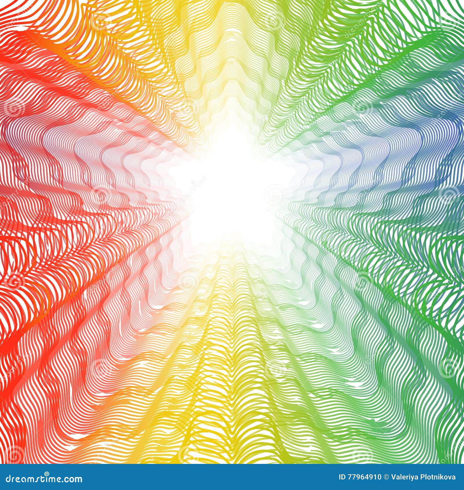 Abstract Rainbow Curved Lines Flower Metamorphosis Stock Vector Illustration of idea