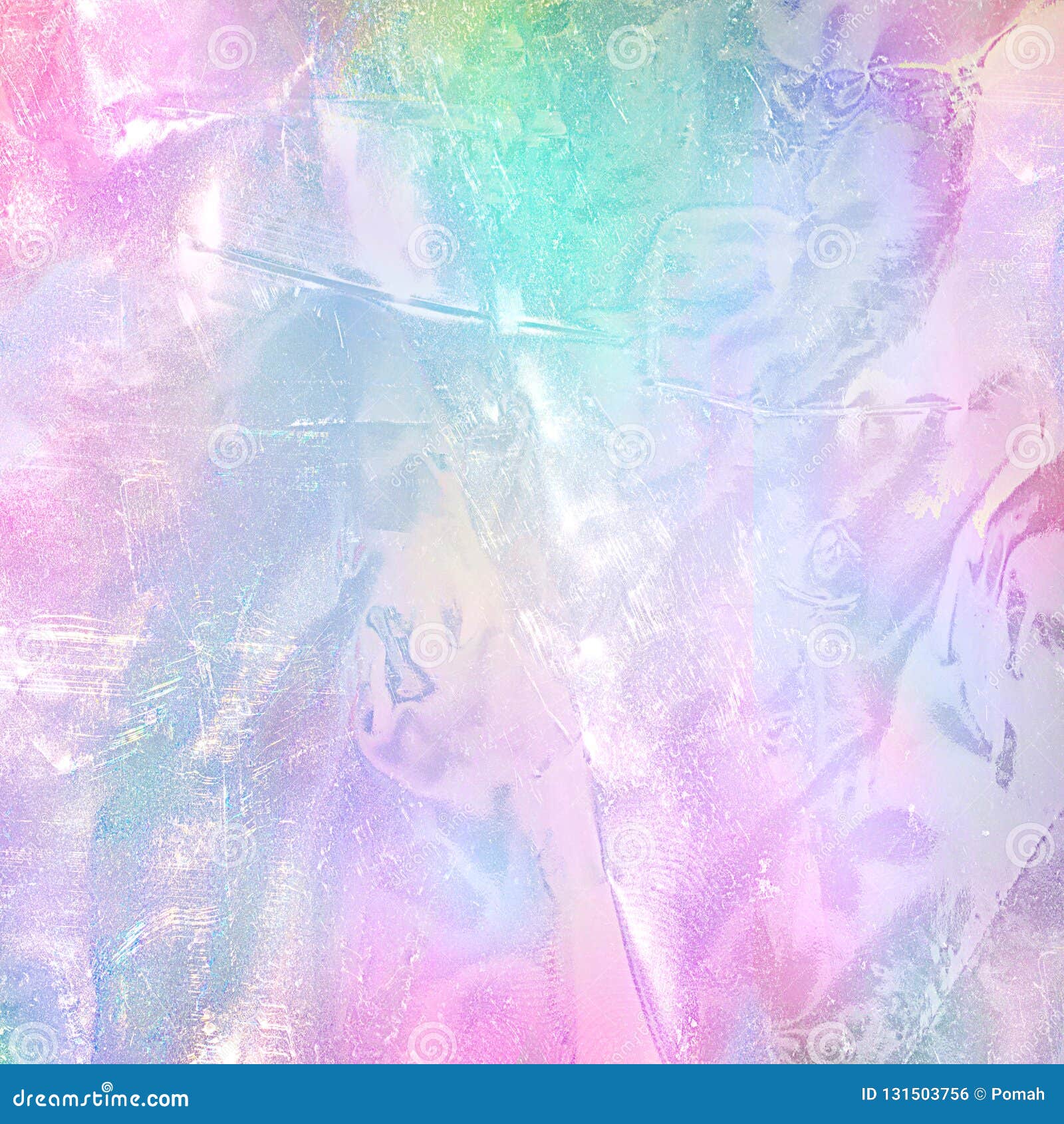 abstract rainbow holographic foil texture. trendy magic background with pastel colours