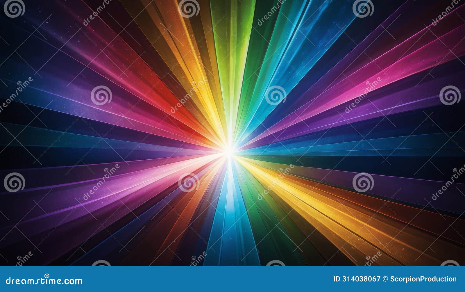 abstract rainbow light explosion