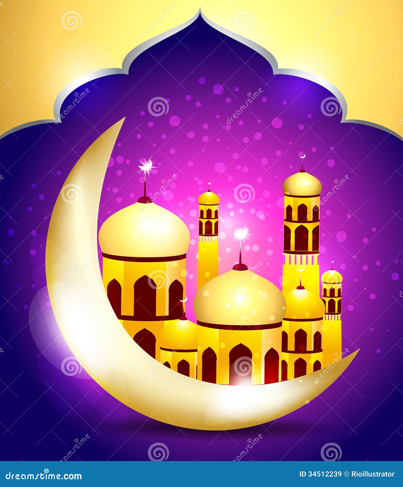 Abstract Ramadan Mubarakh Background Stock Vector - Illustration of month,  fitr: 34512239