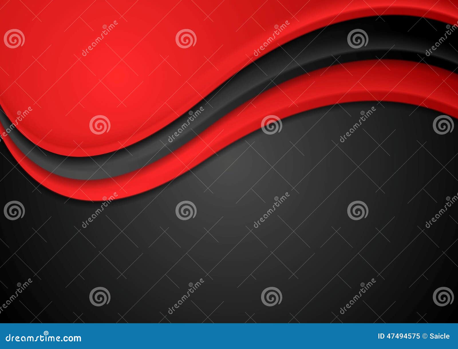 Abstract Red and Black Wavy Background Stock Vector Illustration of